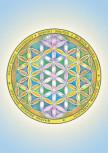 Postkarte "Blume des Lebens mit Gayantri-Mantra"